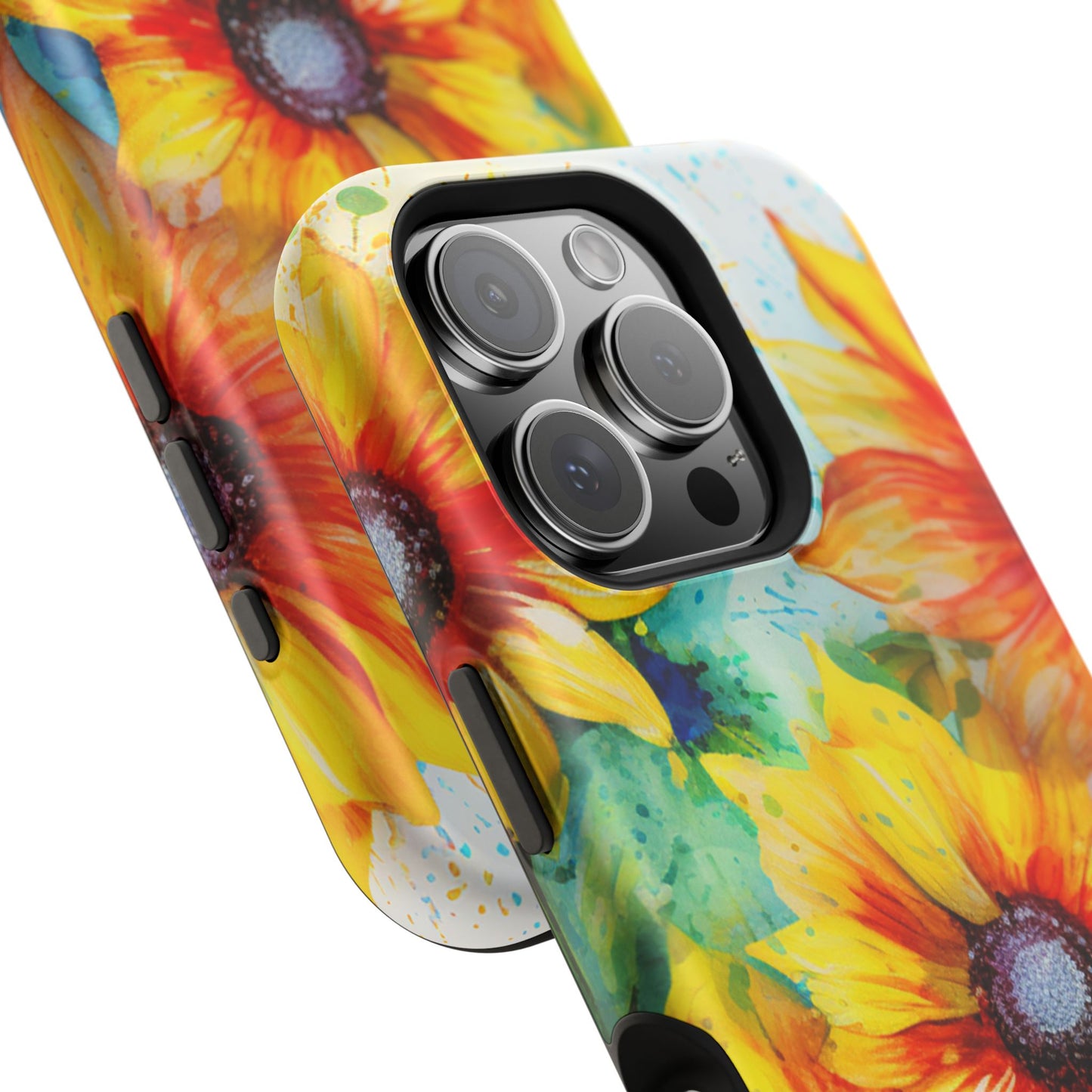 Watercolor Sunflower Splash - MagSafe iPhone Series Case