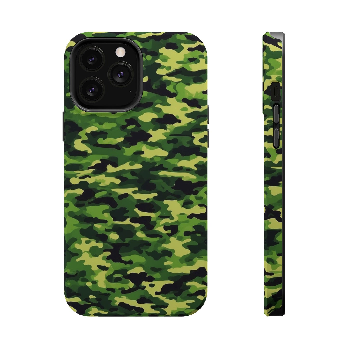 Green Woodland Camouflage – MagSafe iPhone Case, Slim and Shockproof