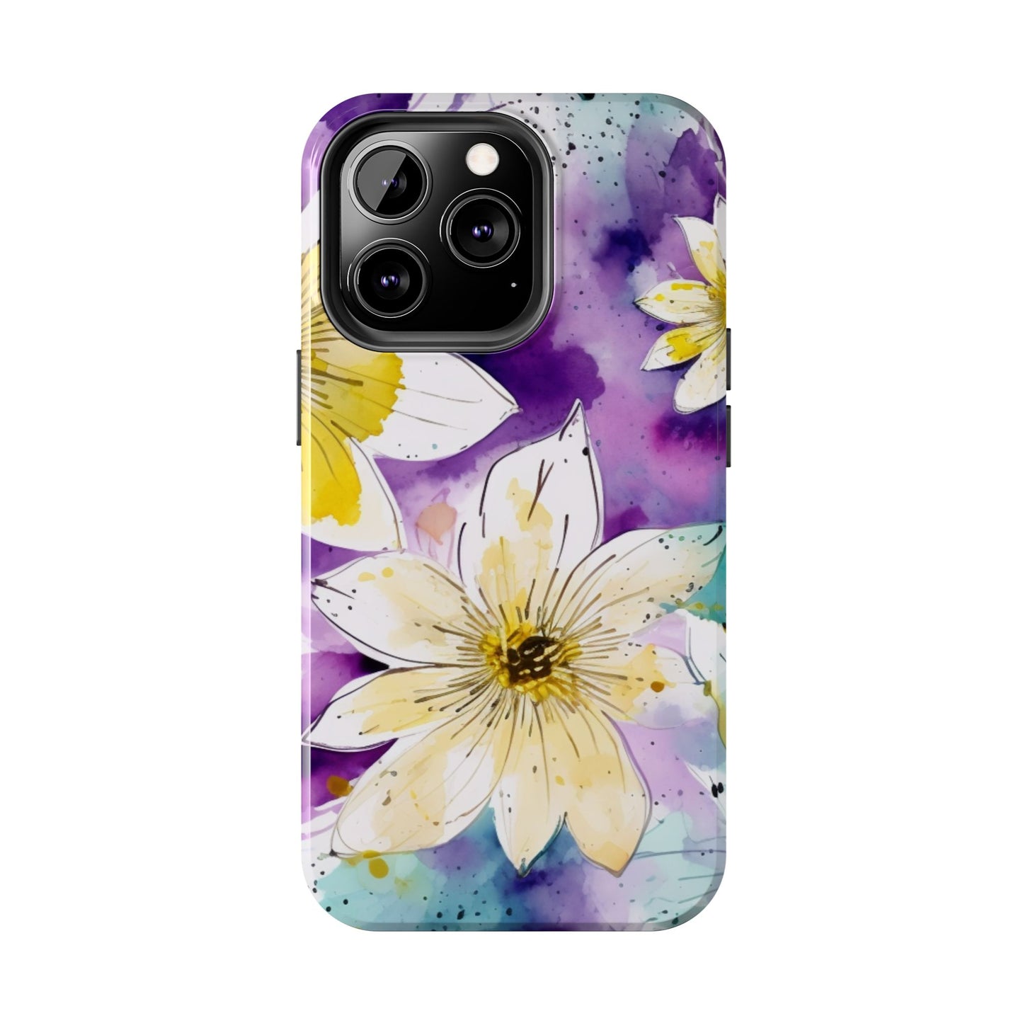 Abstract Floral Watercolor Splash - iPhone Series Case