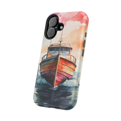 Sunset Sail Watercolor Boat –  MagSafe iPhone Series Case