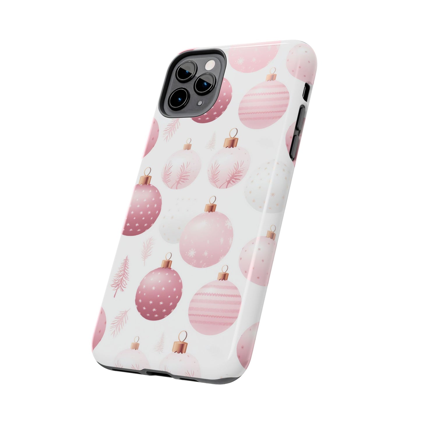 iPhone Case: Merry in Pink – Christmas Balls