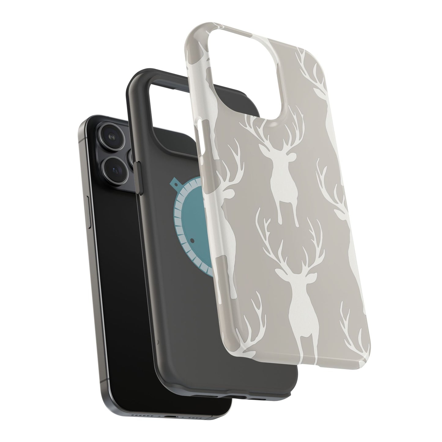 Minimalist Deer Silhouette MagSafe Pattern – iPhone Series Case