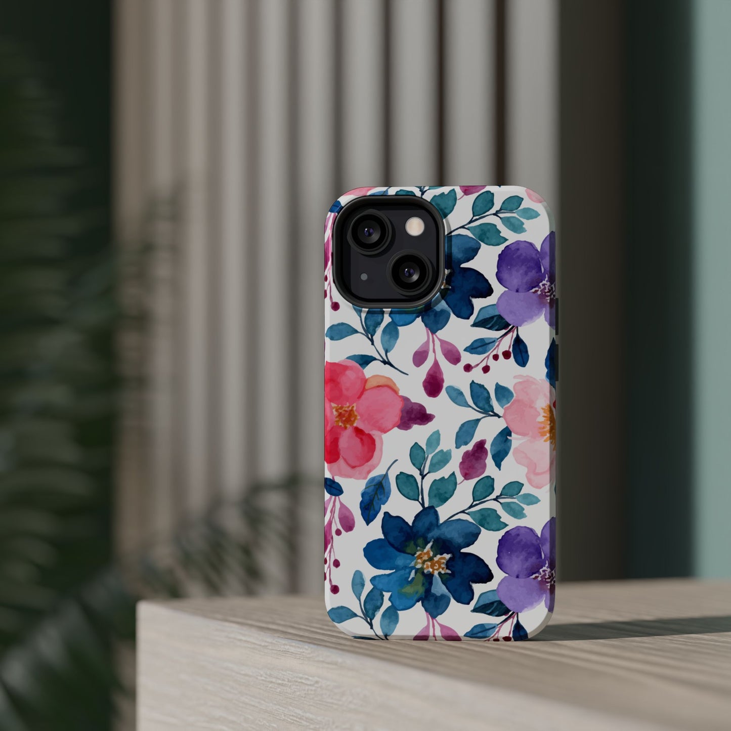 Mystic Bloom – MagSafe Case with Vibrant Watercolor Florals