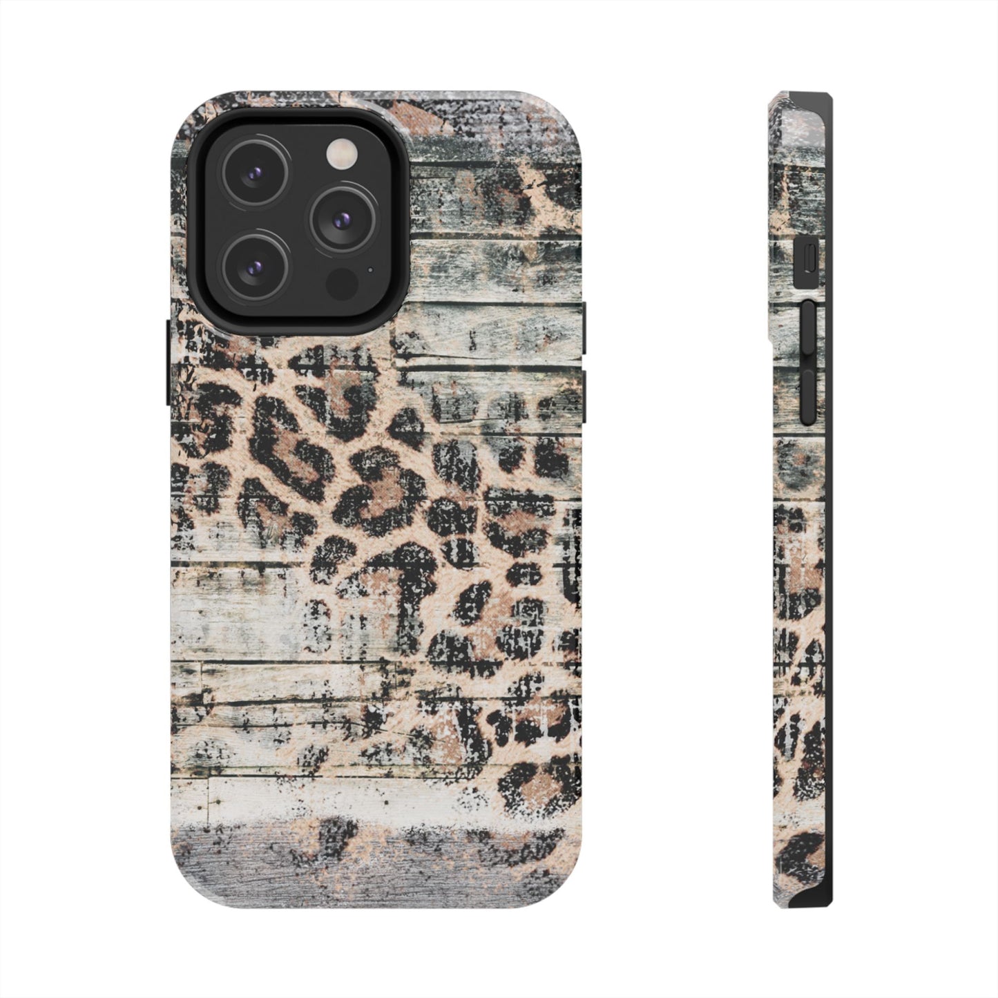 Rustic Leopard Wood Print - iPhone Series Case