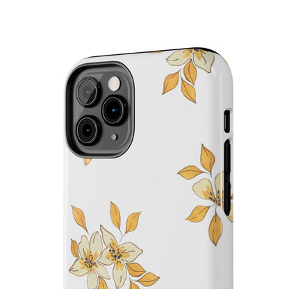 Delicate Yellow Blossom iPhone Case – Minimalist Floral Design with Matte Finish