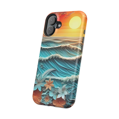 Tropical Sunset Paper Art Ocean – iPhone Series Case