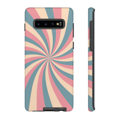 Vintage Pastel Swirl  Samsung Galaxy Case – Dual-Layer Protection with 70s-Inspired Design