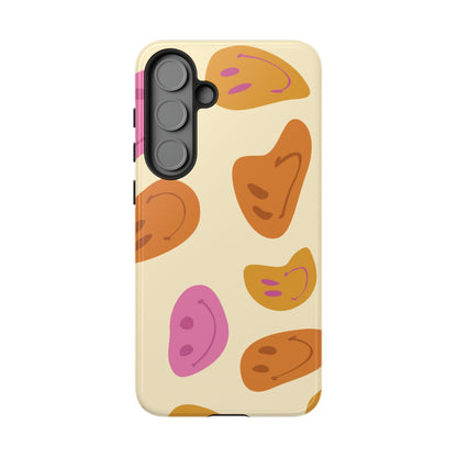 Retro Smiley Faces Samsung Galaxy Case – Shockproof, Matte Finish, Dual-Layer Protection