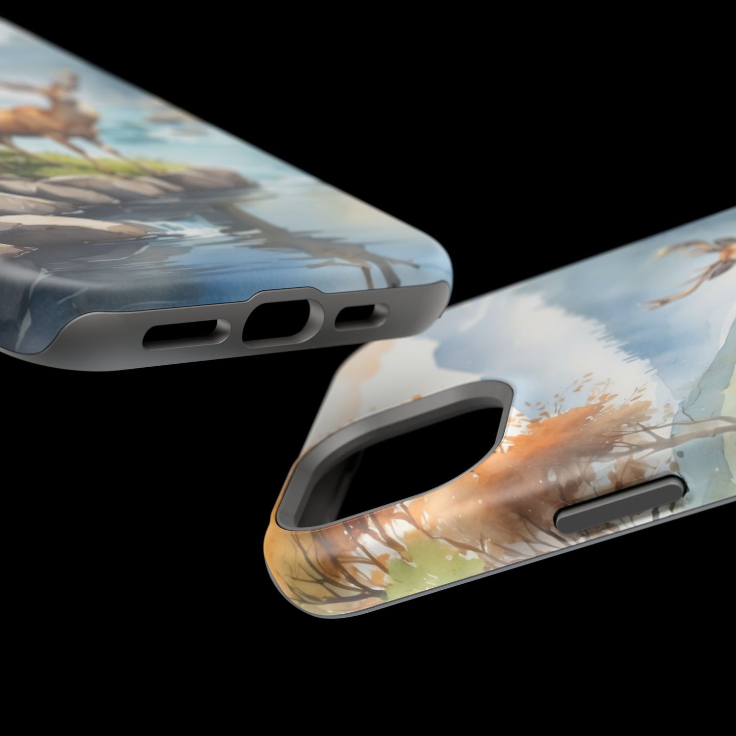 MagSafe-Compatible iPhone Case – Serene Valley Stag