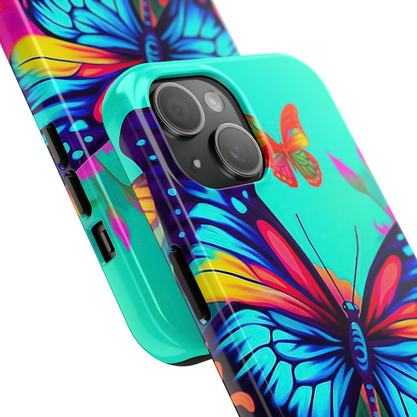 Vivid Butterfly & Floral Burst - iPhone Series Case