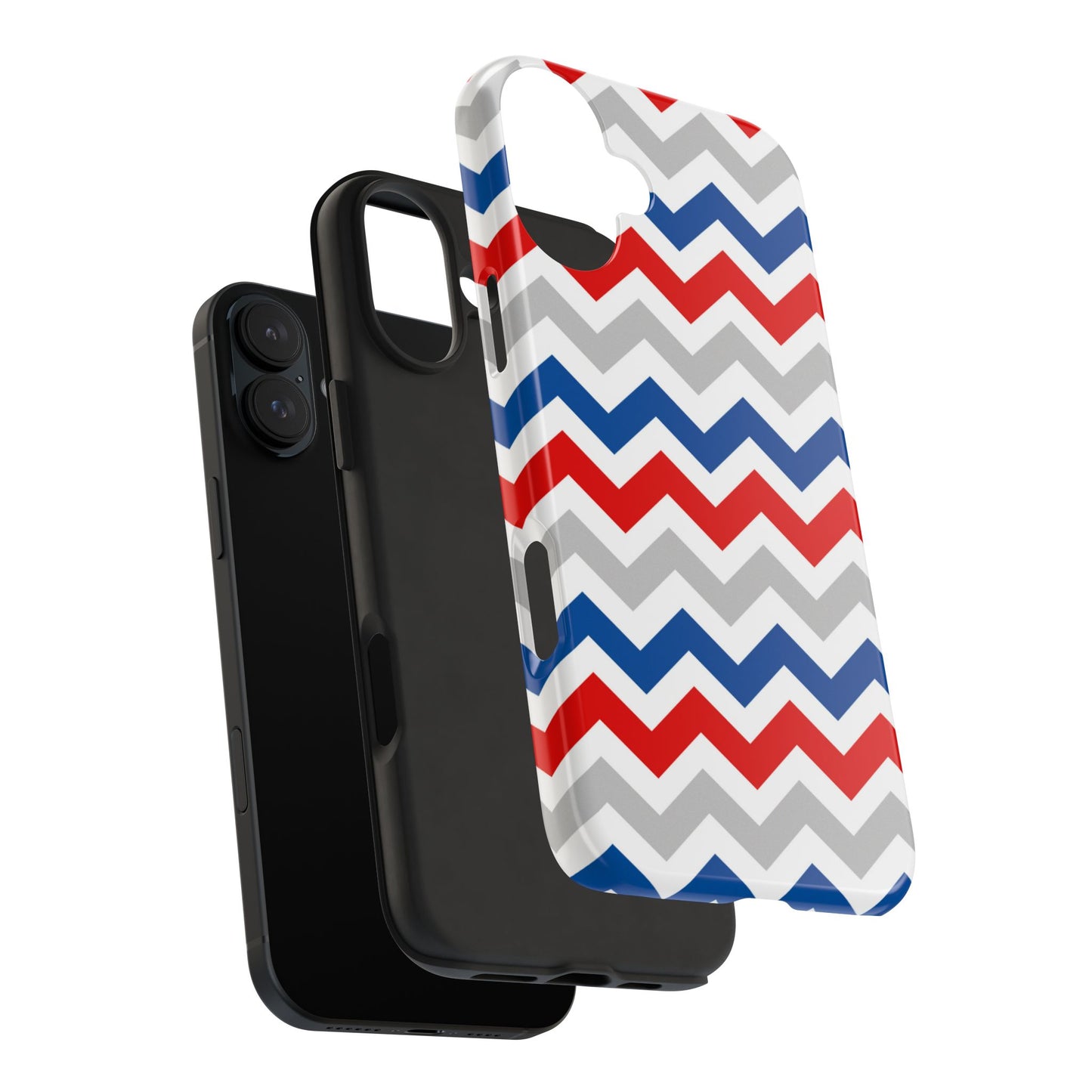 Patriotic Red, White & Blue Chevron – Geometric iPhone Case