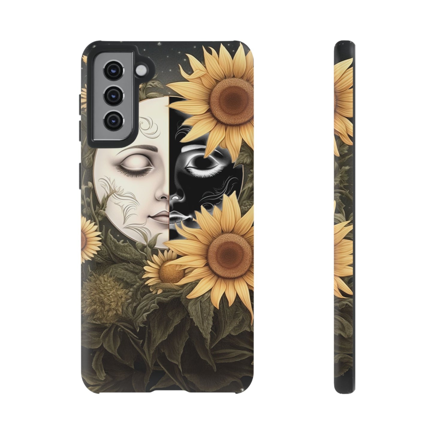 Sunflower Moon and Stars Samsung Galaxy Case – Ethereal Art Design