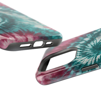 Teal and Pink Tie-Dye MagSafe Case – Stylish and Functional