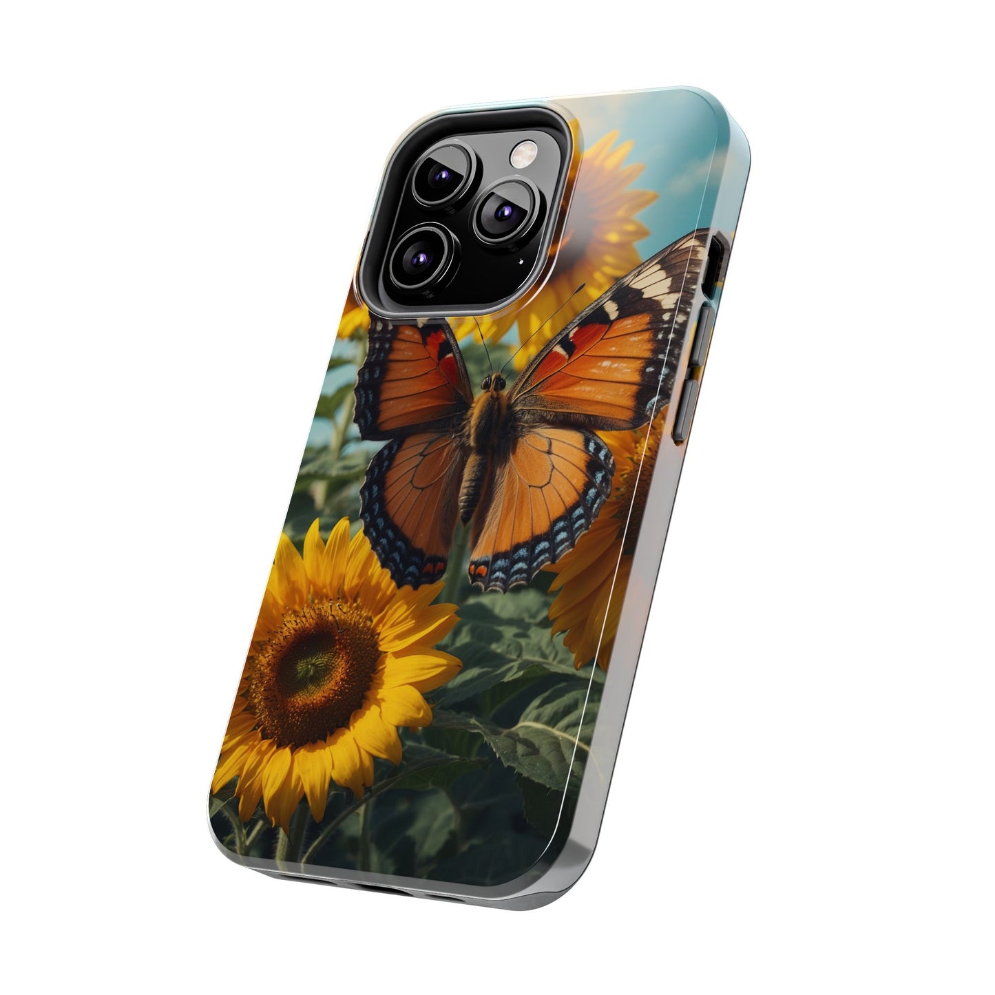 Vibrant Butterfly & Sunflower – iPhone Case