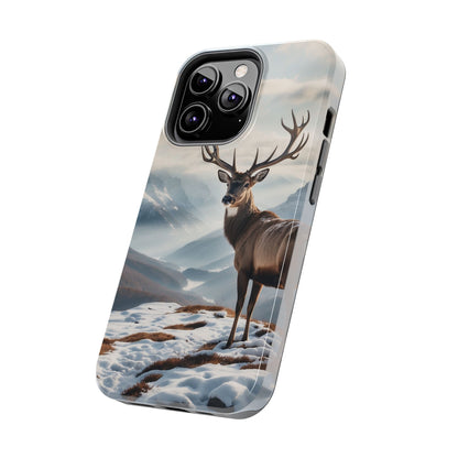 Alpine Majesty: Stag in Snow – iPhone Case