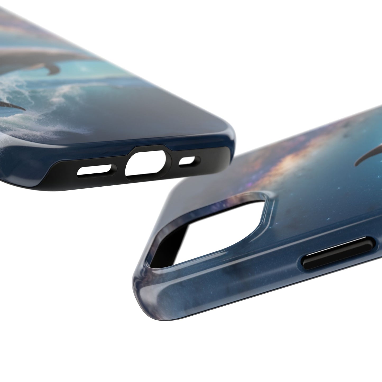 Dolphin Galaxy Splash - iPhone Case