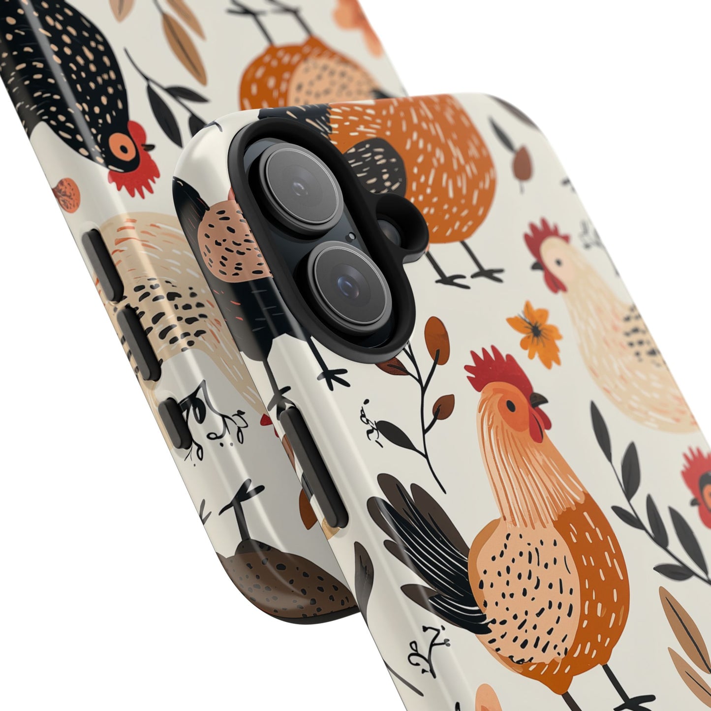 iPhone Case: Cluckin' Vintage – Chickens & Leaves