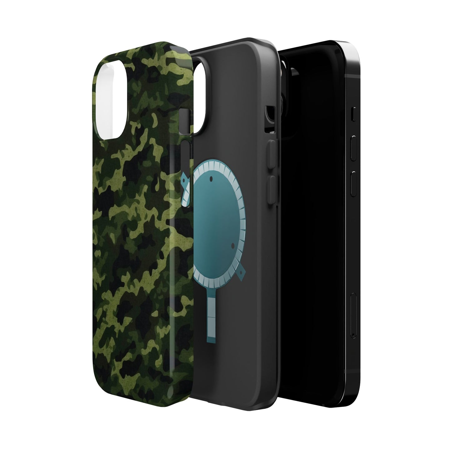 Dark Green Camouflage – MagSafe iPhone Case, Slim and Drop-Resistant