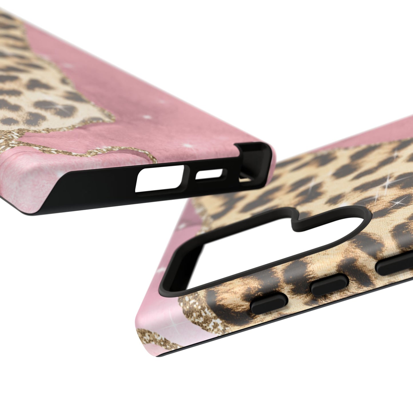 Pink Glam Leopard - Samsung Galaxy Series Case with Glitter Accents