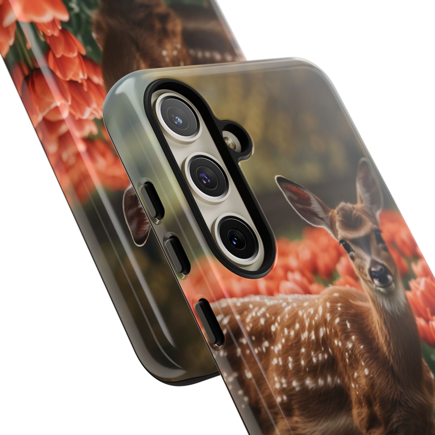 Fawn Among Tulips Samsung Galaxy Case