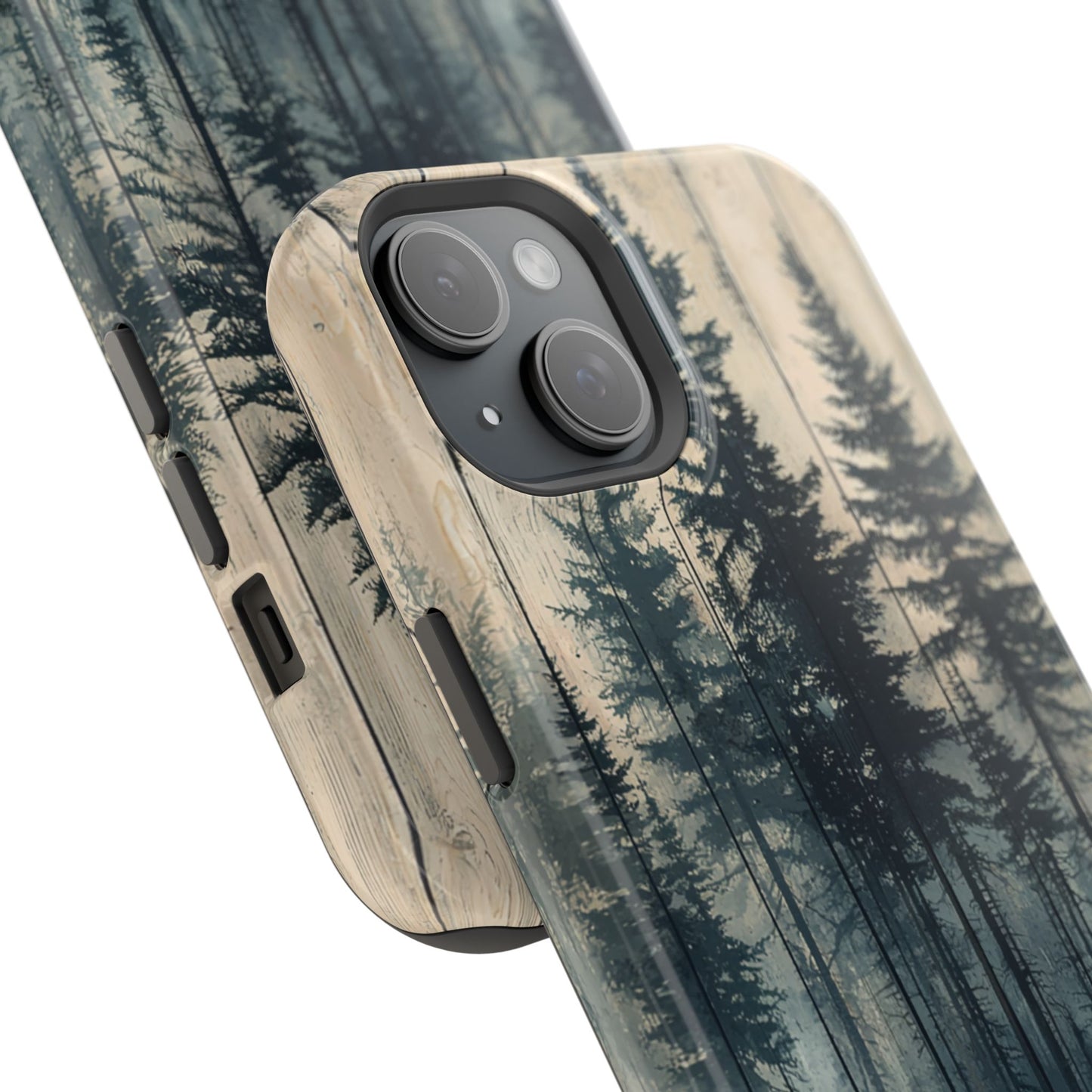 Misty Forest MagSafe iPhone Case - Rustic Nature-Inspired Protective Cover