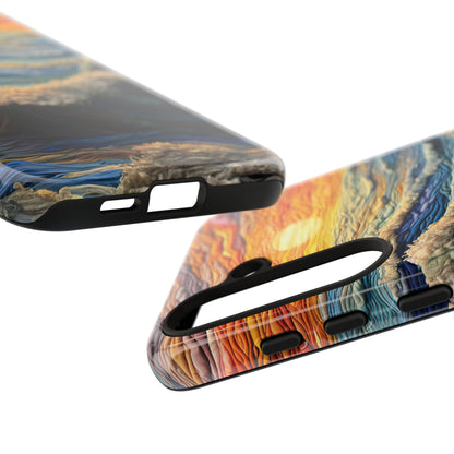 Textured Ocean Sunset Waves – Samsung Galaxy Series Case