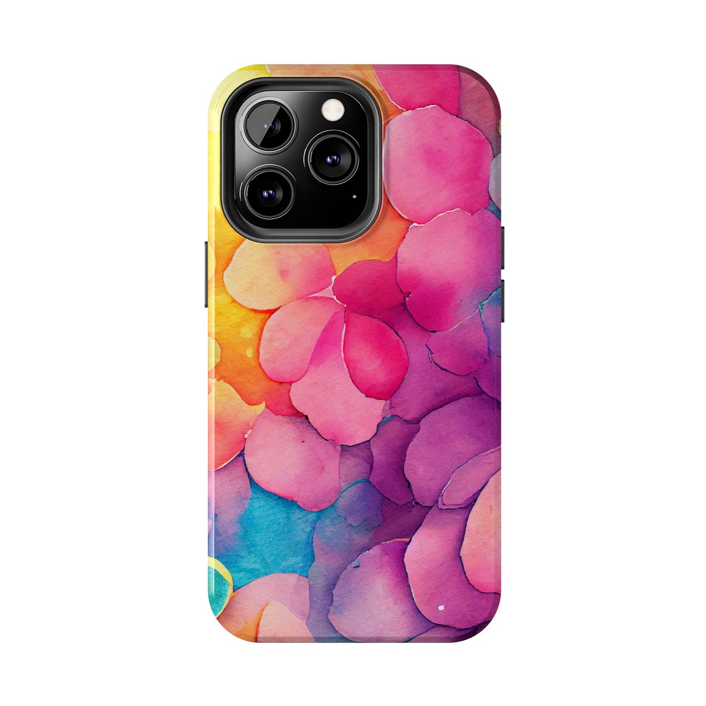 Sunset Petals Watercolor iPhone Case – Slim Design, Glossy Finish