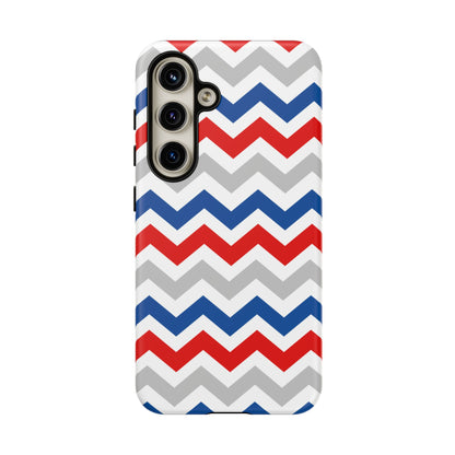 Patriotic Red, White & Blue Chevron – Bold Geometric Samsung Galaxy Case