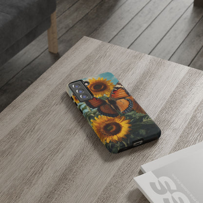 Vibrant Butterfly & Sunflower – Samsung Galaxy Case