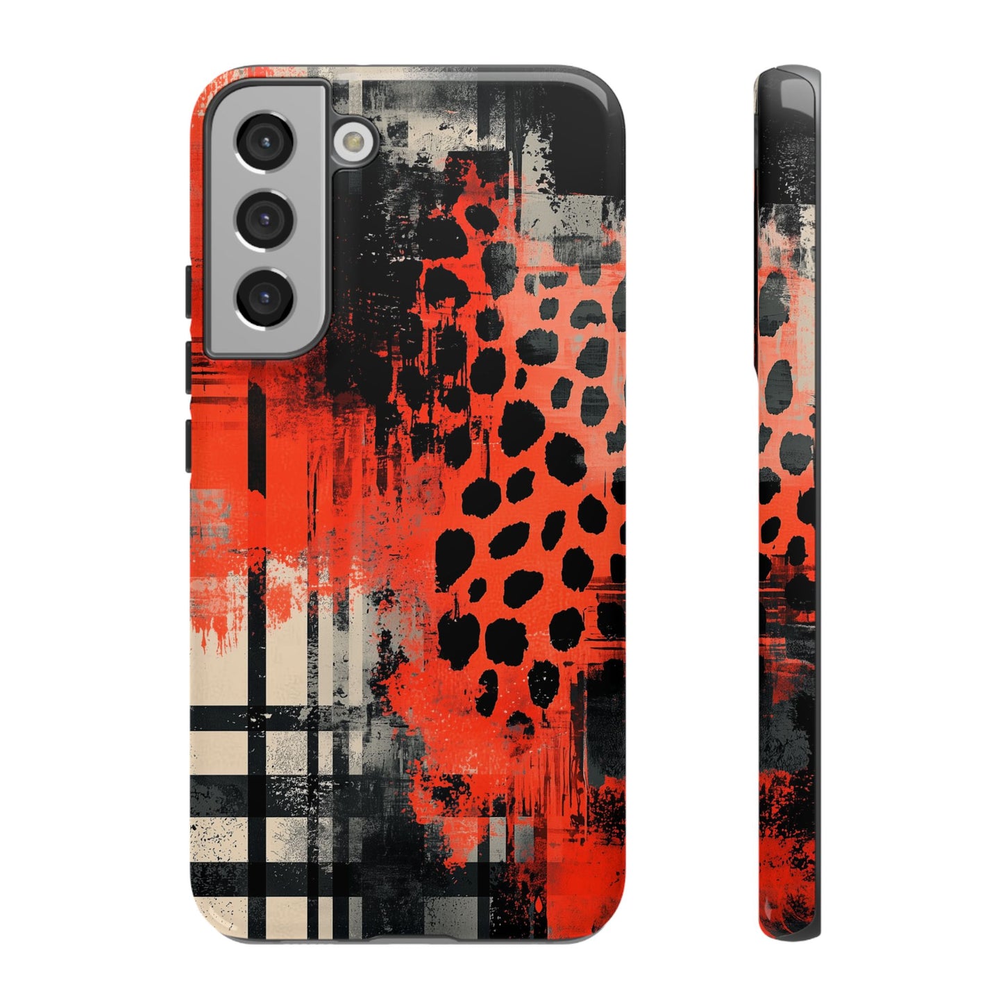 Cheetah Plaid Case – Red & Black Pattern