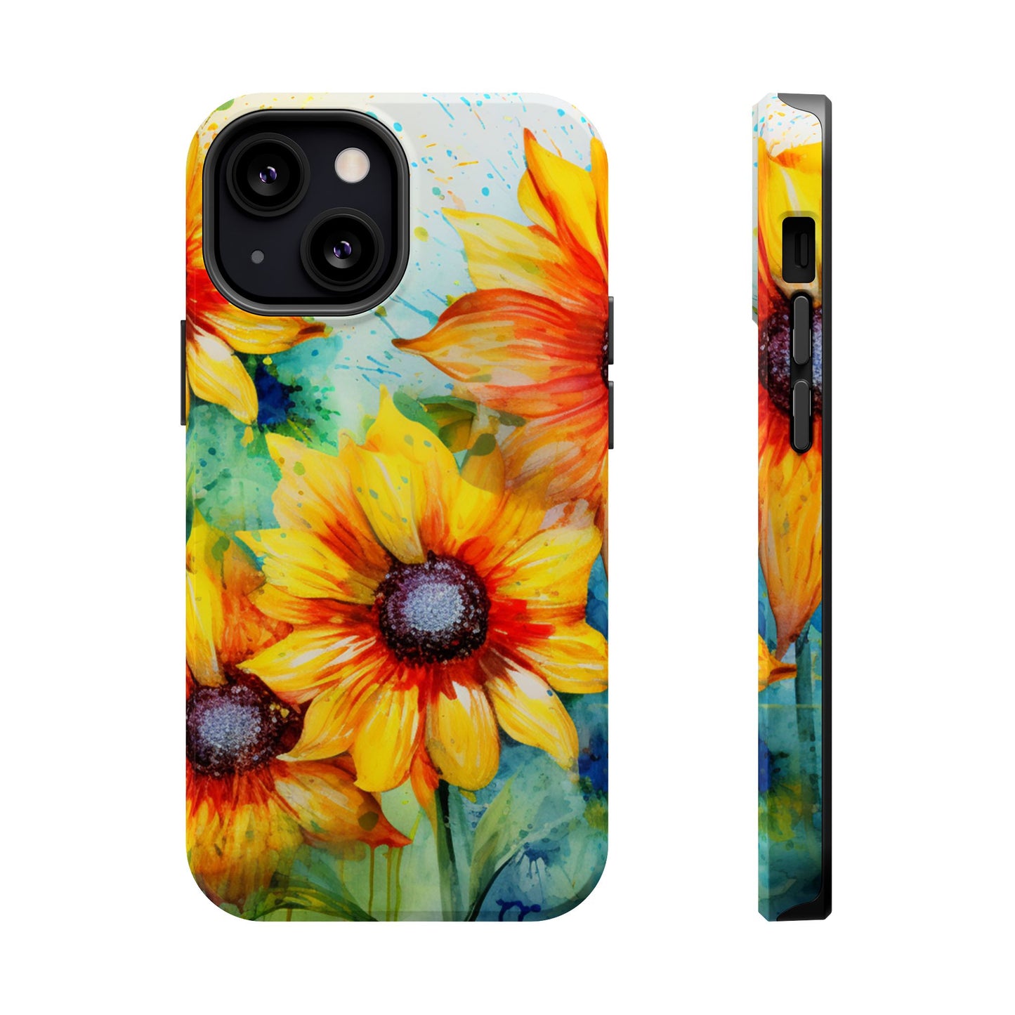 Watercolor Sunflower Splash - MagSafe iPhone Series Case