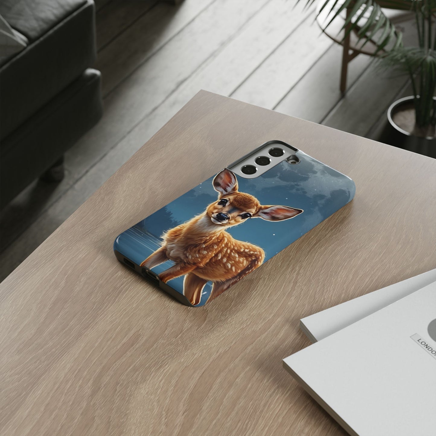Samsung Galaxy Case – Enchanted Fawn Under the Moonlit Sky