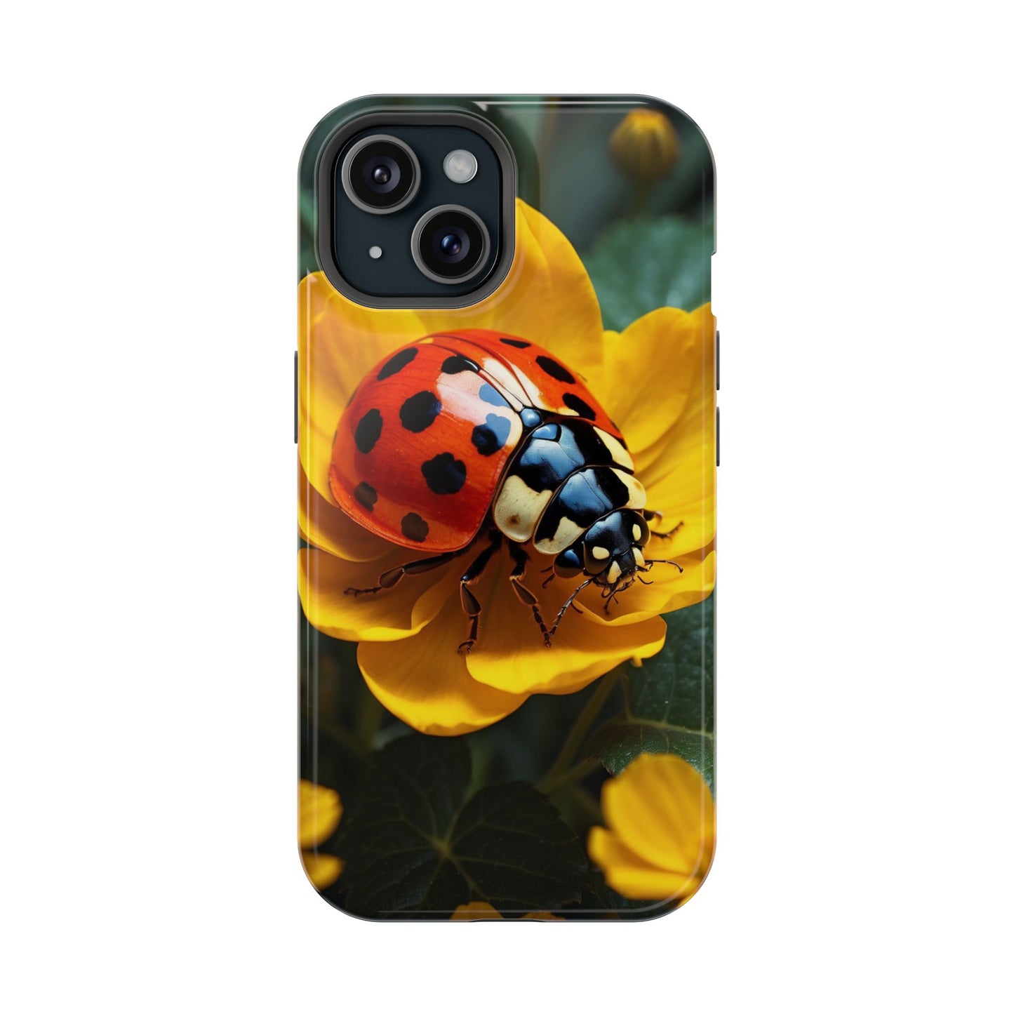 Yellow Blossoms with Bug Accent - MagSafe iPhone Case