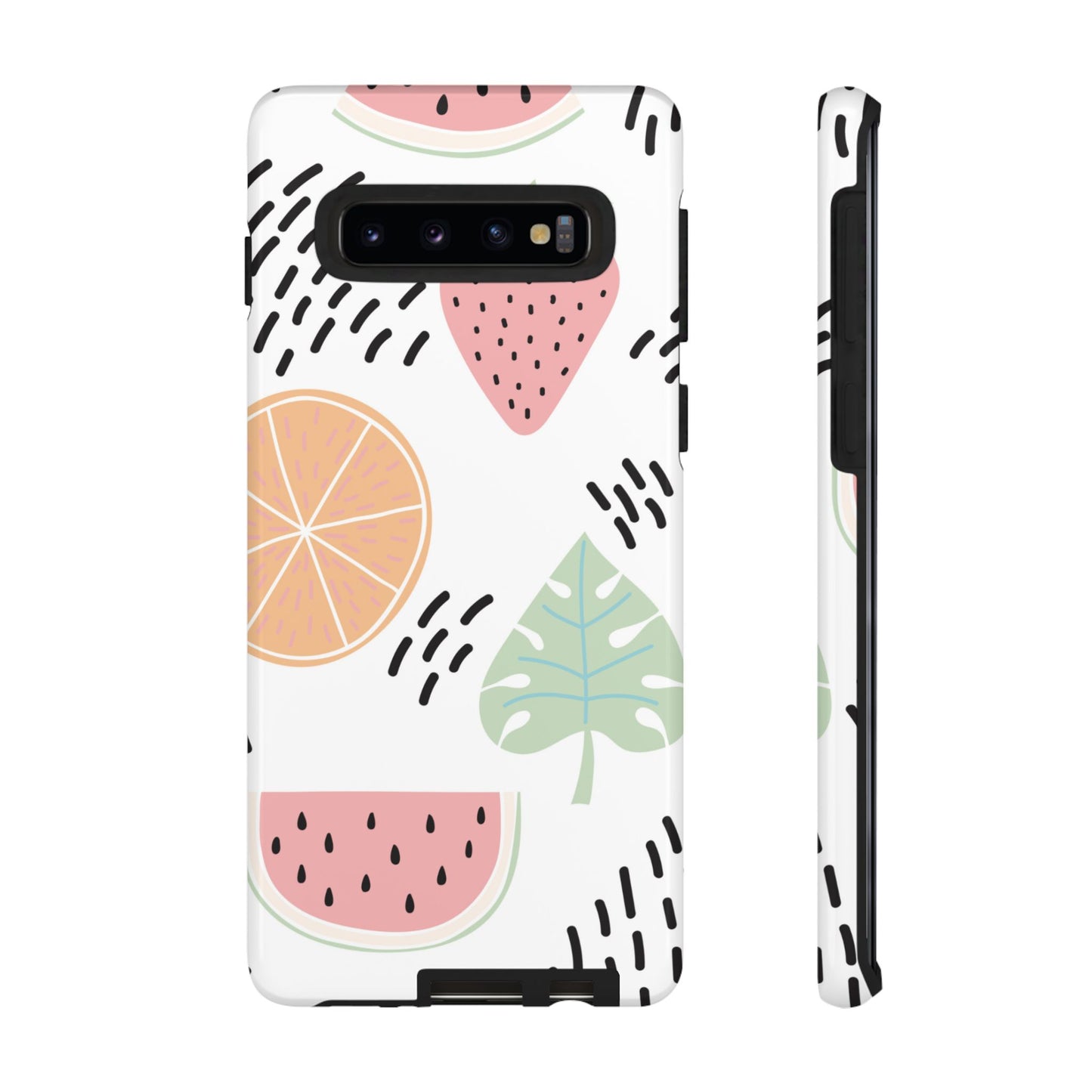 Tropical Fruit Fiesta Tough Samsung Galaxy Case – Fun Watermelon, Pineapple, and Citrus Design - BOGO Cases