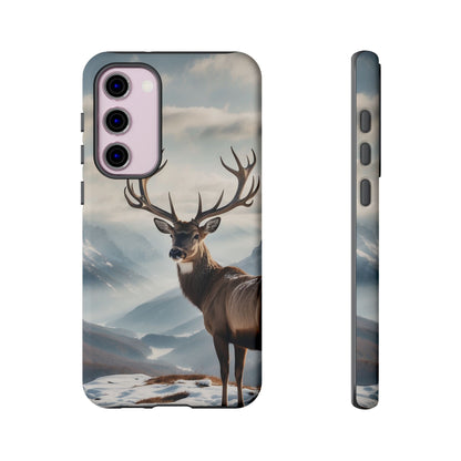 Alpine Majesty: Stag in Snow – Samsung Galaxy Case