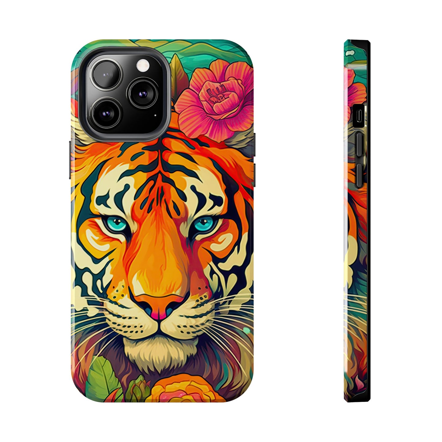 Fierce Rainbow Tiger Art - iPhone Series Case