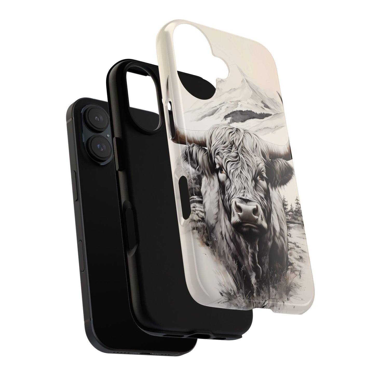 Western Highland Cow Case | Durable Farmhouse Design