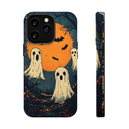 Haunted Ghosts & Full Moon MagSafe iPhone Case – Spooky Halloween Design