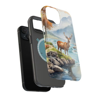 MagSafe-Compatible iPhone Case – Serene Valley Stag