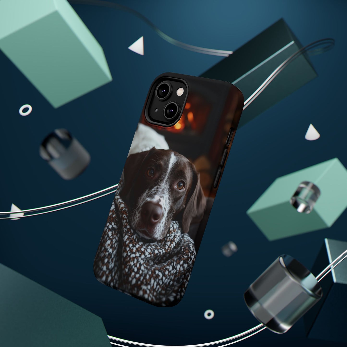 Majestic German Shorthaired Pointer MagSafe iPhone Case – Sunset Prairie Design