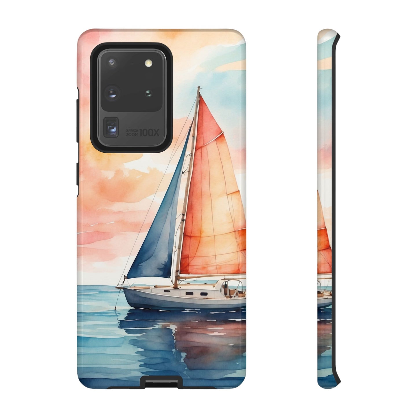 Sunset Sail Samsung Galaxy Case – Watercolor Sailboat and Sky Design