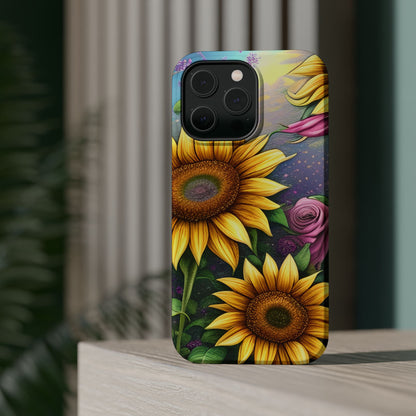 Whimsical Sunflower & Rose Garden - MagSafe iPhone Series Case