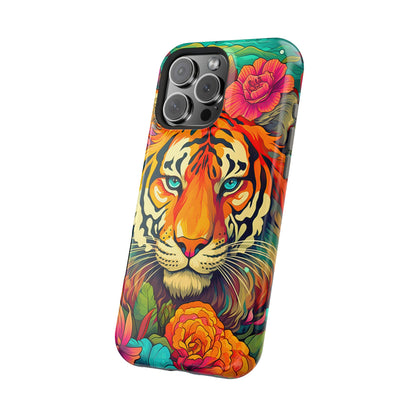 Fierce Rainbow Tiger Art - MagSafe iPhone Case