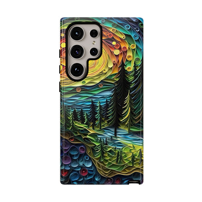 Radiant Forest Sunset Samsung Galaxy Case – Artistic Landscape Design