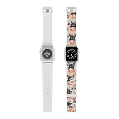 French Bulldogs in Heart Apple Watch Band