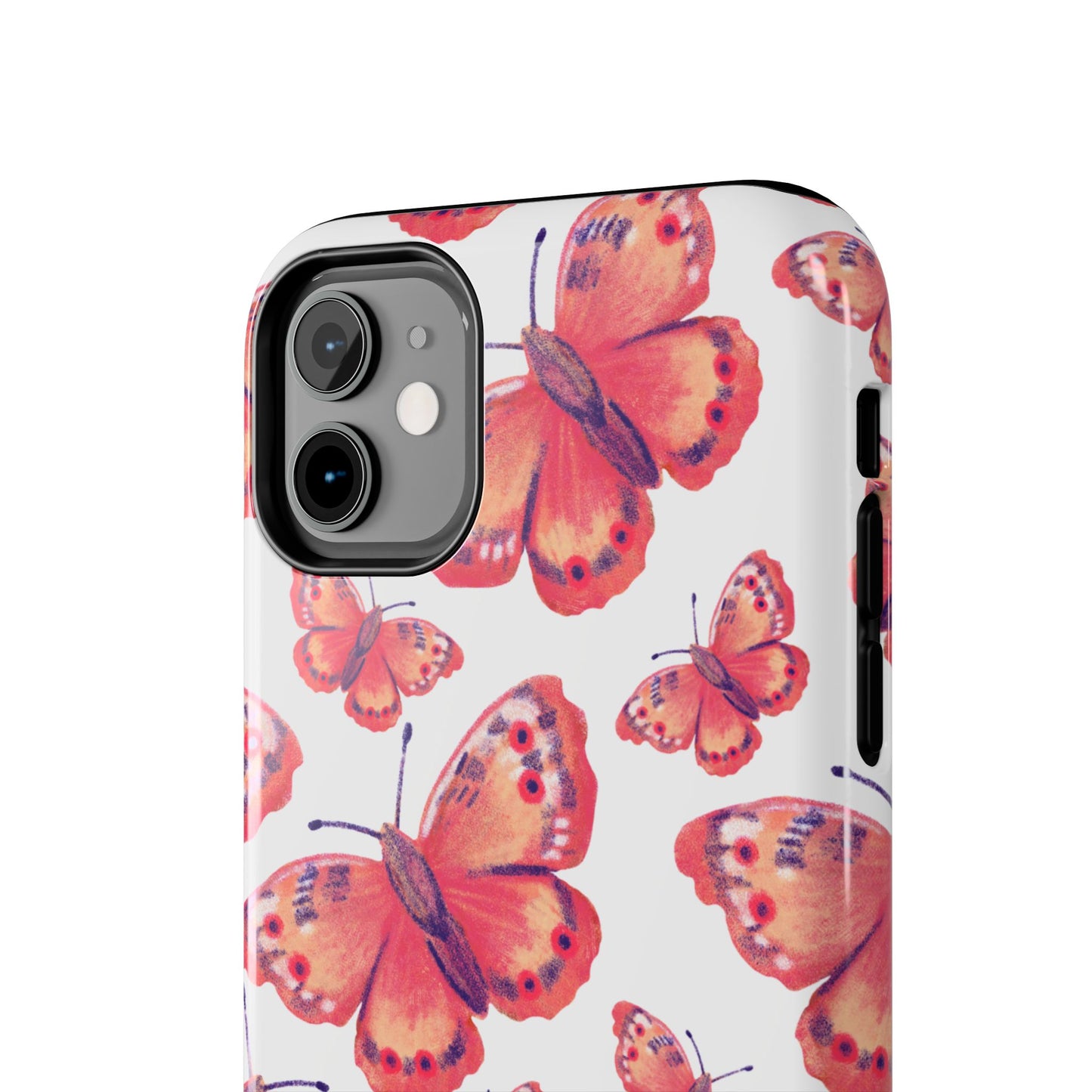 Coral Butterfly iPhone Case – Slim, Protective Design with Bold Watercolor Print