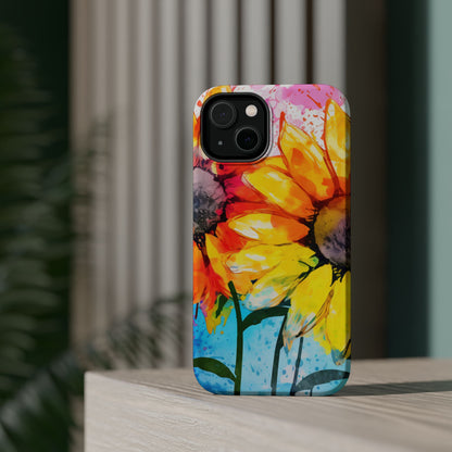 Bold Watercolor Sunflowers - MagSafe iPhone Series Case