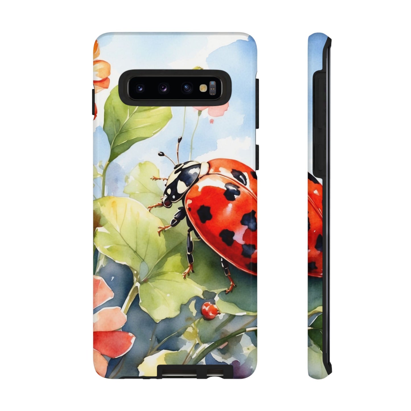 Watercolor Ladybug & Poppy Fields - Samsung Galaxy Case