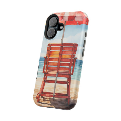 Beachfront Sunset Lounge MagSafe iPhone Case – Rearview Edition