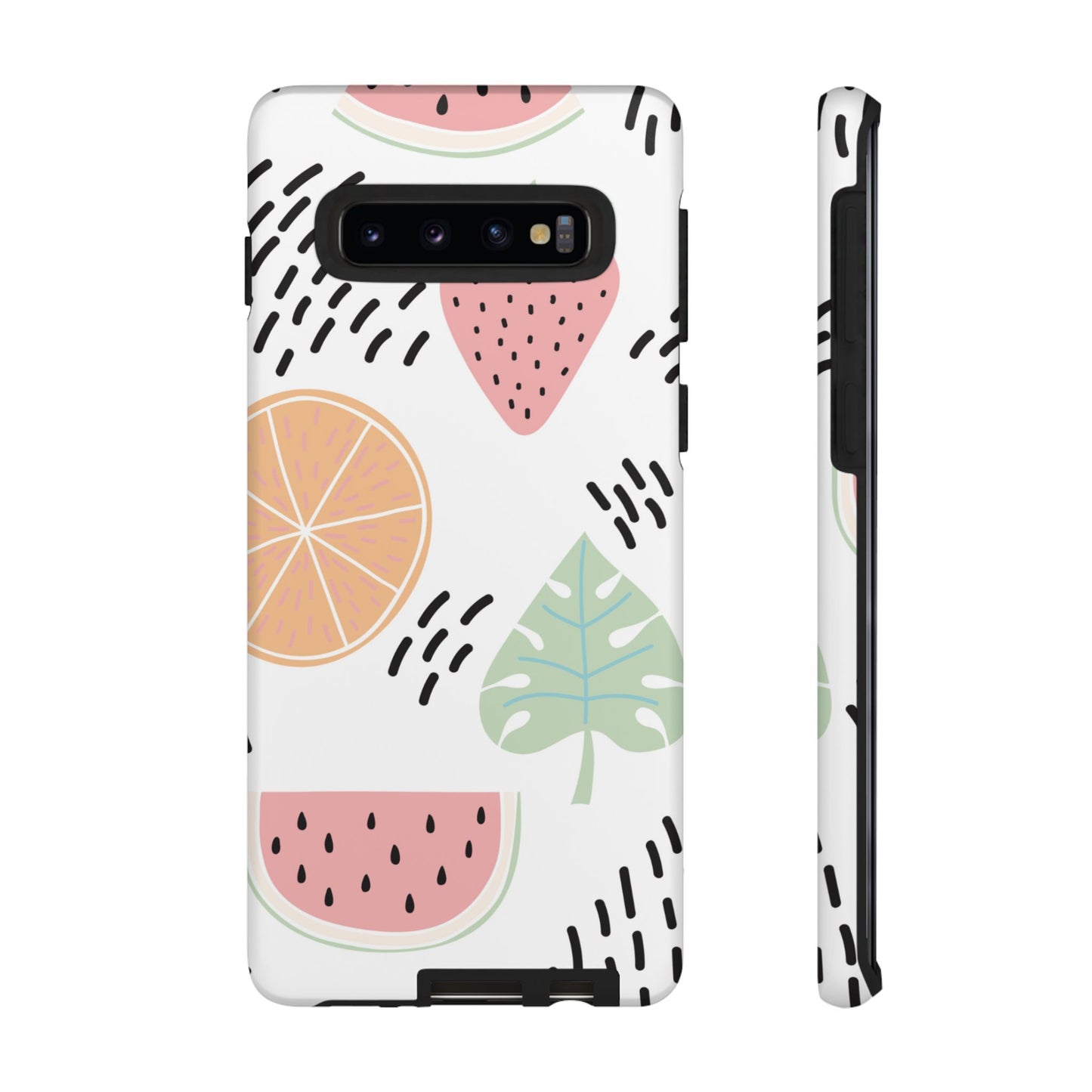 Tropical Fruit Fiesta Tough Samsung Galaxy Case – Fun Watermelon, Pineapple, and Citrus Design - BOGO Cases